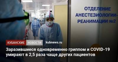 Дмитрий Лиознов - Заразившиеся одновременно гриппом и COVID-19 умирают в 2,5 раза чаще других пациентов - kubnews.ru - Россия