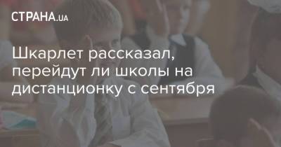 Сергей Шкарлет - Шкарлет рассказал, перейдут ли школы на дистанционку с сентября - strana.ua