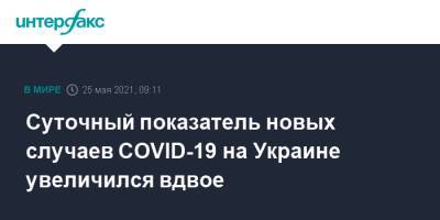 Суточный показатель новых случаев COVID-19 на Украине увеличился вдвое - interfax.ru - Москва - Украина