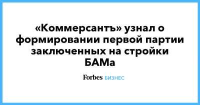 «Коммерсантъ» узнал о формировании первой партии заключенных на стройки БАМа - forbes.ru