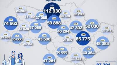 Карта вакцинации: ситуация в областях Украины на 26 мая - ru.slovoidilo.ua