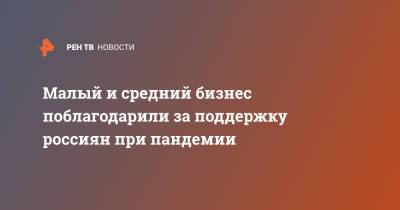 Андрей Турчак - Малый и средний бизнес поблагодарили за поддержку россиян при пандемии - ren.tv - Россия