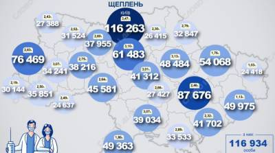 Карта вакцинации: ситуация в областях Украины на 28 мая - ru.slovoidilo.ua
