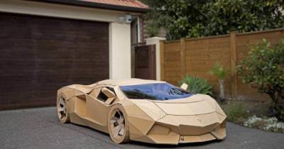 Блогер сделал Lamborghini Avendator из картона и продал его за $10 000 - ren.tv - Новая Зеландия - Лос-Анджелес