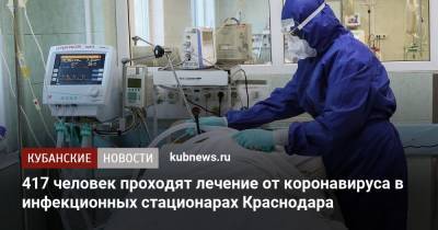 Светлана Харламова - 417 человек проходят лечение от коронавируса в инфекционных стационарах Краснодара - kubnews.ru - Краснодарский край - Краснодар