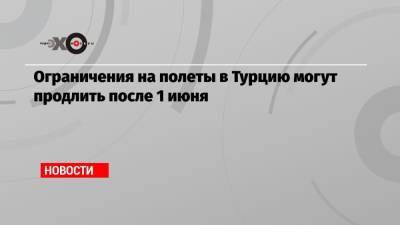 Ирина Тюрина - Ограничения на полеты в Турцию могут продлить после 1 июня - echo.msk.ru - Россия - Москва - Турция