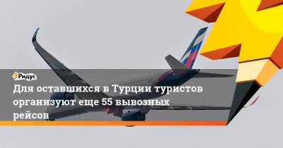 Для оставшихся вТурции туристов организуют еще 55 вывозных рейсов - ridus.ru - Россия - Турция