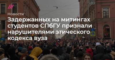 Задержанных на митингах студентов СПбГУ признали нарушителями этического кодекса вуза - tvrain.ru