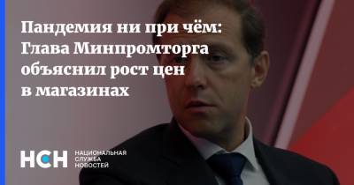 Денис Мантуров - Пандемия ни при чём: Глава Минпромторга объяснил рост цен в магазинах - nsn.fm