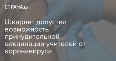 Шкарлет допустил возможность принудительной вакцинации учителей от коронавируса - strana.ua