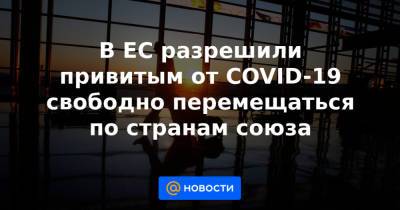 В ЕС разрешили привитым от COVID-19 свободно перемещаться по странам союза - news.mail.ru - Португалия