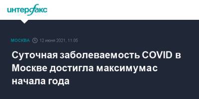 Суточная заболеваемость COVID в Москве достигла максимума с начала года - interfax.ru - Москва
