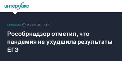 Анзор Музаев - Рособрнадзор отметил, что пандемия не ухудшила результаты ЕГЭ - interfax.ru - Москва