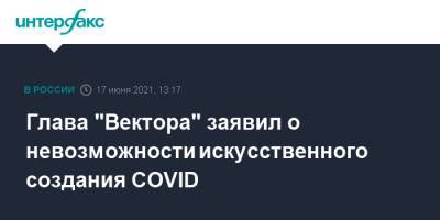 Ринат Максютов - Глава "Вектора" заявил о невозможности искусственного создания COVID - interfax.ru - Москва