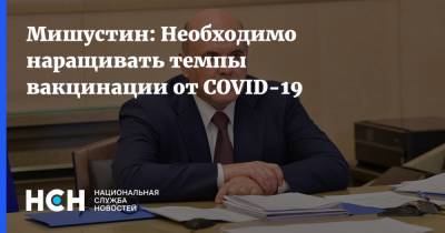 Михаил Мишустин - Мишустин: Необходимо наращивать темпы вакцинации от COVID-19 - nsn.fm - Россия