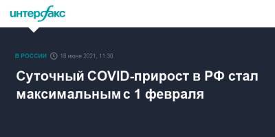Суточный COVID-прирост в РФ стал максимальным с 1 февраля - interfax.ru - Россия - Москва