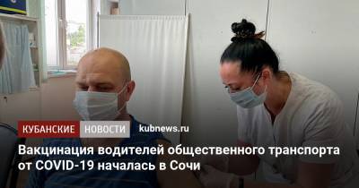 Вакцинация водителей общественного транспорта от COVID-19 началась в Сочи - kubnews.ru - Краснодарский край - Сочи