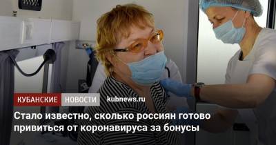 Стало известно, сколько россиян готово привиться от коронавируса за бонусы - kubnews.ru