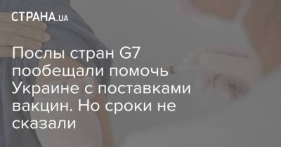 Виктор Ляшко - Послы стран G7 пообещали помочь Украине с поставками вакцин. Но сроки не сказали - strana.ua - Украина - Англия - Киев