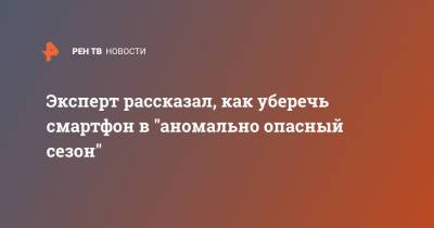 Дмитрий Рябинин - Эксперт рассказал, как уберечь смартфон в "аномально опасный сезон" - ren.tv