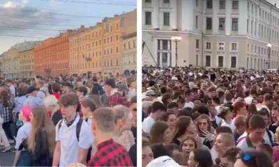 Тысячи выпускников без масок отпраздновали «Алые паруса» - gubdaily.ru - Санкт-Петербург