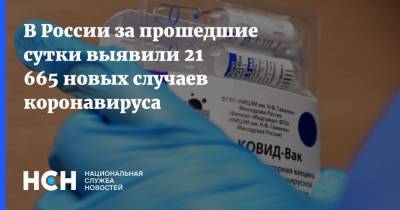 В России за прошедшие сутки выявили 21 665 новых случаев коронавируса - nsn.fm - Россия