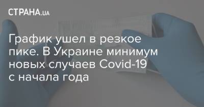 График ушел в резкое пике. В Украине минимум новых случаев Covid-19 с начала года - strana.ua - Украина