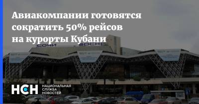 Авиакомпании готовятся сократить 50% рейсов на курорты Кубани - nsn.fm - Краснодарский край - Сочи - Геленджик - Анапа