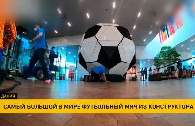Фанаты создали самый большой в мире футбольный мяч из конструктора - ont.by - Дания