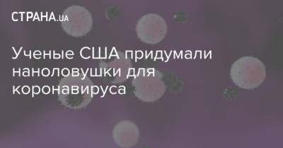 Ученые США придумали наноловушки для коронавируса - strana.ua - Украина - Сша