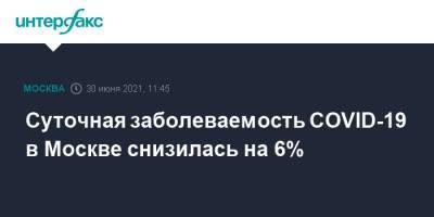 Суточная заболеваемость COVID-19 в Москве снизилась на 6% - interfax.ru - Россия - Москва