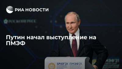 Владимир Путин - Путин начал выступление на ПМЭФ - smartmoney.one - Россия