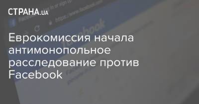 Маргрета Вестагер - Еврокомиссия начала антимонопольное расследование против Facebook - strana.ua