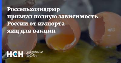 Россельхознадзор признал полную зависимость России от импорта яиц для вакцин - nsn.fm - Россия