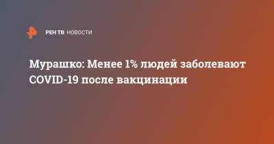Михаил Мурашко - Мурашко: Менее 1% людей заболевают COVID-19 после вакцинации - ren.tv - Россия