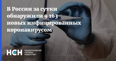 В России за сутки обнаружили 9 163 новых инфицированных коронавирусом - nsn.fm - Россия