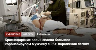 Краснодарские врачи спасли больного коронавирусом мужчину с 95% поражения легких - kubnews.ru - Краснодарский край - Краснодар