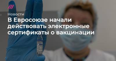 В Евросоюзе начали действовать электронные сертификаты о вакцинации - tvrain.ru - Россия - Евросоюз - Словакия - Венгрия