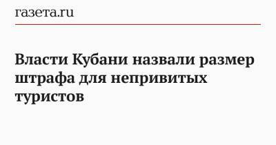 Власти Кубани назвали размер штрафа для непривитых туристов - gazeta.ru - Краснодарский край