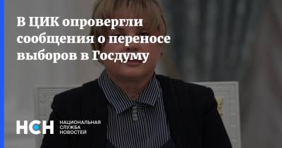 Элла Памфилова - В ЦИК опровергли сообщения о переносе выборов в Госдуму - nsn.fm - Россия