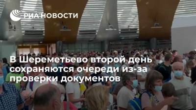 Анна Захаренкова - Второй день в аэропорту Шереметьево сохраняются очереди из-за проверки документов на COVID-19 - ria.ru - Россия - Москва