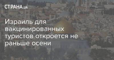 Израиль для вакцинированных туристов откроется не раньше осени - strana.ua - Украина - с. Начинать - Израиль