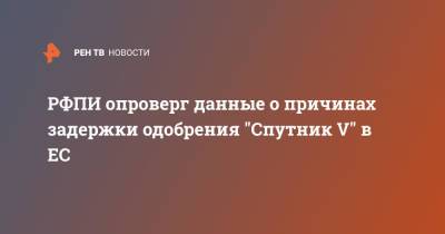 Кирилл Дмитриев - РФПИ опроверг данные о причинах задержки одобрения "Спутник V" в ЕС - ren.tv - Россия - Евросоюз