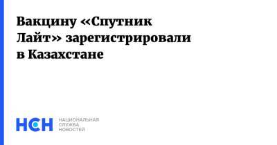 Вакцину «Спутник Лайт» зарегистрировали в Казахстане - nsn.fm - Россия - Казахстан