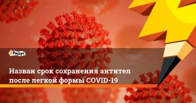 Назван срок сохранения антител после легкой формы COVID-19 - ridus.ru