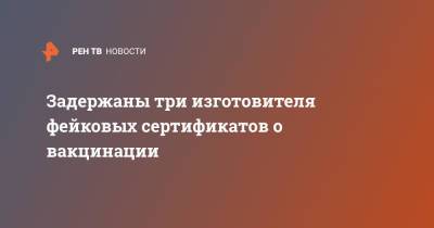 Задержаны три изготовителя фейковых сертификатов о вакцинации - ren.tv - Москва - республика Чечня