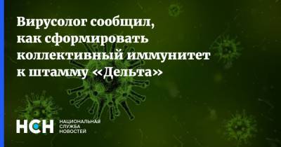 Сергей Нетесов - Вирусолог сообщил, как сформировать коллективный иммунитет к штамму «Дельта» - nsn.fm - Россия