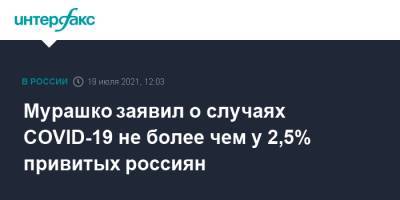 Михаил Мурашко - Мурашко заявил о случаях COVID-19 не более чем у 2,5% привитых россиян - interfax.ru - Россия - Москва