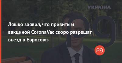 Виктор Ляшко - Ляшко заявил, что привитым вакциной CoronaVac скоро разрешат въезд в Евросоюз - thepage.ua - Украина - Киев - Евросоюз
