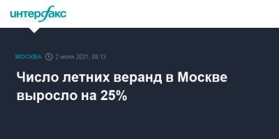 Владислав Овчинский - Число летних веранд в Москве выросло на 25% - interfax.ru - Москва